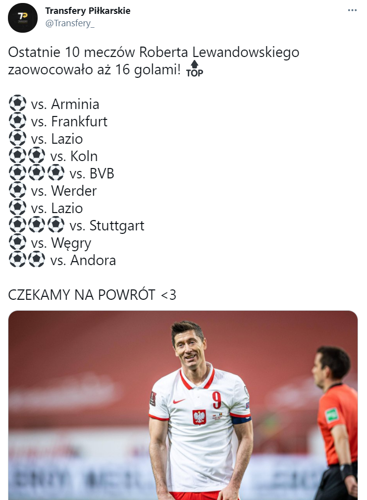 OSTATNIE 10 MECZÓW LEWANDOWSKIEGO! KOSMOS!